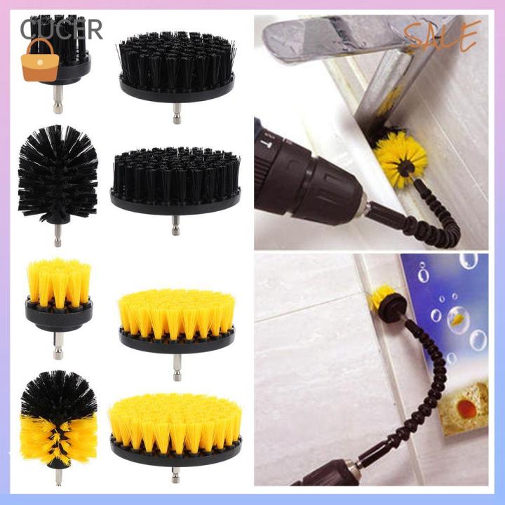 4pcs/set Power Scrubber Electric Brush kit Cleaning Brush with Extension  for Car,Grout, Tiles,Bathroom