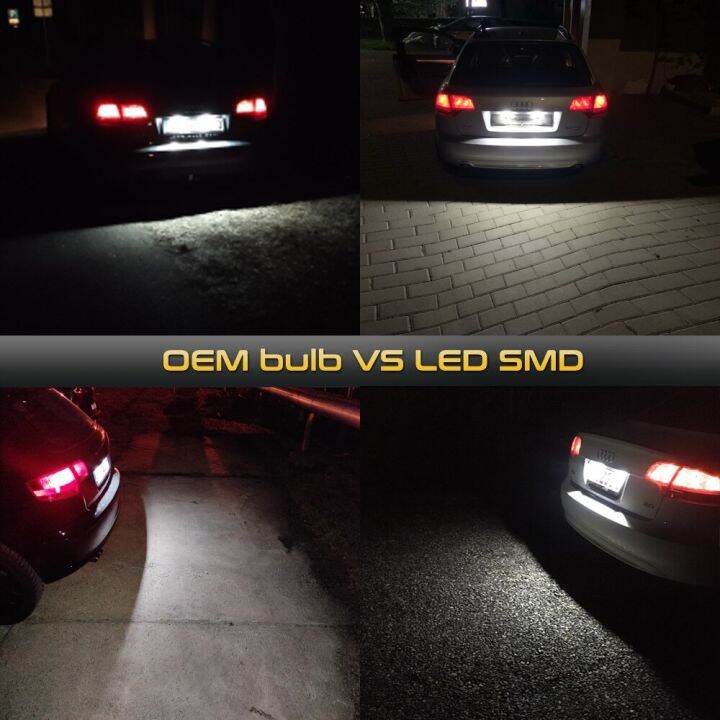 2ชิ้นข้อผิดพลาดสีขาวฟรี-led-6000k-ไฟโคมไฟป้ายทะเบียนสำหรับ-audi-a4-b6-b7-q7-4l-a3-8p-a6-c6-a5-8f-a8-d4-s3-s4-rs4-6ชิ้น