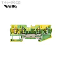 ♟ﺴ✹ Earth Terminal ST4-QU-PE 5Pcs 4mm Spring Cage 4 Conductors ST 4 QUATTRO PE Wire Cable Ground Connector Din Rail Terminal Block