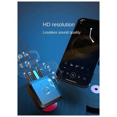 Bluetooth 5.2 Audio Transmitter Receiver All in One 96Khz 3.5MM Adaptive LL HD Wireless Adapter for TV PC Car