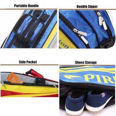 Badminton Bag 4~6 Packs With Independent Shoe Bag Racket Bag For Men And Women Shoulder Waterproof Badminton Racquet Bag -40