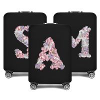 Elastic Rose Flower Letter Name Luggage Protective Cover Suit for 18-32Inch Bag Suitcase Covers Trolley Cover Travel Accessories