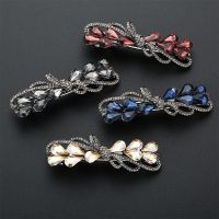 New Korean Champagne Crystal Bowknot Spring Hairpin Boutique Zircon Half Tie Hairpin Elegant Mother Fashion Hair Accessories