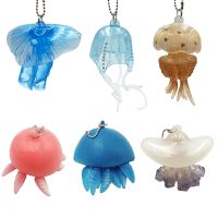 Undersea World Jellyfish Antistress Squishy Toys For Girls Squishi Stress Reliever Toys Phone Strap Keychain Pendant Gags Prank