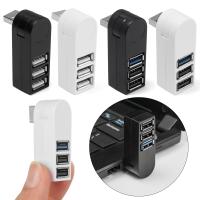 [HOT HAIXWLXKWW 589] Rotatable 3 Port USB 3.0 Hub High Speed Data Transfer Splitter Adapter Expander สำหรับแล็ปท็อป MacBook