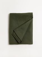 CLASSIC LINEN TABLECLOTH - PINE GREEN ผ้าปูโต๊ะลินินขอบพับแบบคลาสสิก