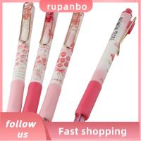 RUPANBO039392692 4PCS พลาสติกทำจากพลาสติก ปากกาเจล 0.5มม. สีชมพูอมชมพู ปากกาลูกลื่น ของใหม่ ของขวัญสำหรับเด็ก ปากกาที่เป็นกลาง ออฟฟิศสำหรับทำงาน