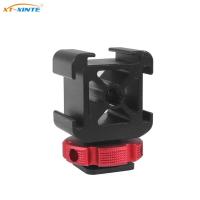 Aluminium Alloy Hot Shoe Mount Adapter Triple Cold Shoe Bracket for DSLR Camera LED Light Monitor Microphones Studio Flash Video