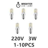 [Super bright bulb] 1 10ชิ้นมินิ E14 LED ข้าวโพดหลอดไฟ64 LEDs 3วัตต์ SMD 3014 AC220V L Ampada โคมไฟโคมระย้าแสงเทียน Bombilla