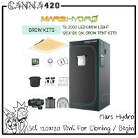 MARS HYDRO TSW 2000 LED GROW LIGHT Full kit + 4X4(120X120CM) INDOOR COMPLETE GROW TENT KITS ไฟปลูกต้นไม้ เต็นท์ พัดลม ครบชุด tsw2000 Marshydro