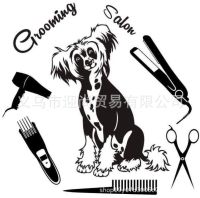 [COD] Factory direct selling creative dog haircut grooming salon wall stickers home decoration bedroom living room