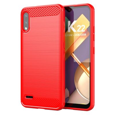 ฝาหลังป้องกันทุกส่วนของเครื่องสไตล์ใหม่สำหรับ K22 K22 LG + เคสคาร์บอนไฟเบอร์สำหรับ Lg K22บวกเคสโทรศัพท์ซิลิโคนป้องกันการกระแทก