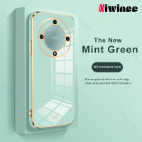 NIWINEE เคสมือถือชุบโลหะขอบแฟชั่นสำหรับ X9a เกียรติยศ5G ฝาหลังป้องกันการกระแทกของผู้หญิงกันการตกนุ่มป้องกันการตกสำหรับ HONOR X9A 5G