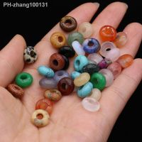 10pcs Natural Stone Big Hole Beads Fine Abacus Shape Loose Stone Beads for Making DIY Jewerly Necklace Bracelet Earrings 5x10mm