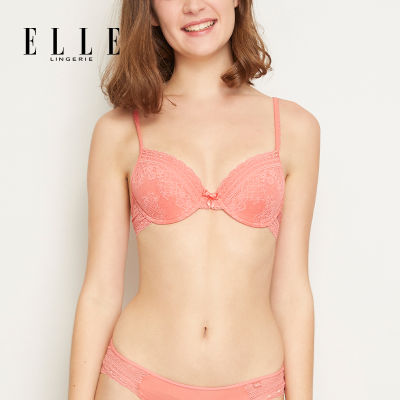 ELLE lingerie Padded bra ยกทรงรูปแบบมีโครงแต่งผ้าลูกไม้ - LB7533