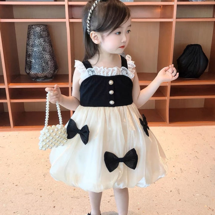 Girls' Korean-Style Fashionable Lace Strappy Bow Puffy Bud Skirt 2023 ...