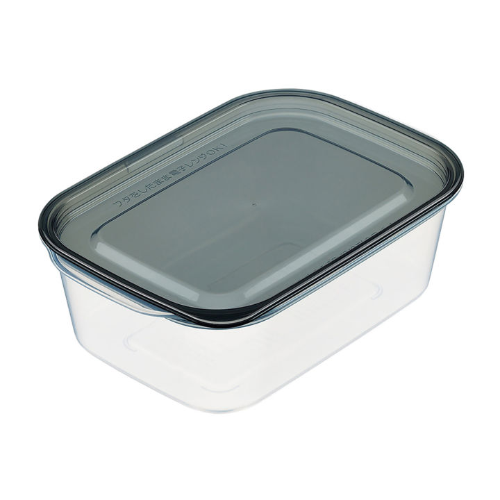 inomata-กล่องเก็บอาหาร-950-มล-ท่อระบายไอน้ำ-ตู้เซฟสีดำ