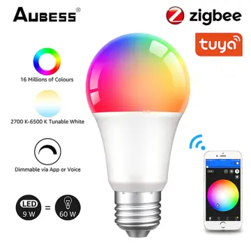 Lampada Led E27 ZigBee 3.0 Smart WiFi 9W RGB CCT Dimmerabile APP Compatible   Alexa Google
