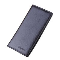 Men 39;s Wallet Business Solid Retro Thin Genuine Long Wallets Clutch Bag PU Leather Card Holder Coin Brand Male Purse Money Clip
