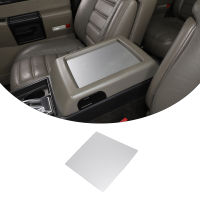 อลูมิเนียมอัลลอยด์เงินรถ Central Control Armrest กล่องแผงฝาครอบป้องกัน Anti-Scratch Patch สำหรับ Hummer H2 2003-2007