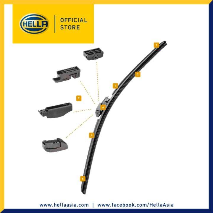 HELLA Cleantech Multiadapter Wiper Blades (24 inch + 21 inch) for Range