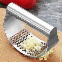 QTCF-Multifunctionele Handleiding Knoflookpers Gebogen Knoflook Slijpen Slicer Chopper Rvs Knoflook Persen Koken Gadgets Tool