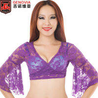 Belly Dance Bolero Lace Top Flared เสื้อผู้หญิงเซ็กซี่ลูกไม้หญิงเต้นรำเสื้อผ้าสี13...