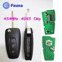 3 ปุ่ม 434MHz FSK รีโมทคอนโทรลสำหรับ Ford Focus พร้อม 4D83 DST80 Chip HU101 Blade โดย WJZ Better Quality