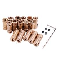 1pcs 2mm/2.3mm/3mm/3.17mm/4mm/5mm/6mm Brass Rigid Coupling Motor Shaft Coupler Adapter Sleeve Transmission Joint Connector