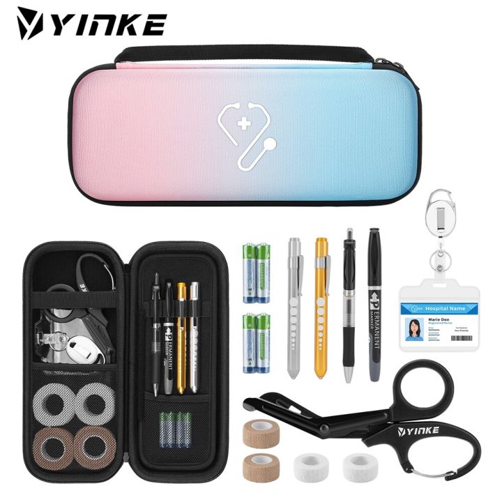 yinke-หูฟังสเต็ทโทสโคปสำหรับเดินทางใช้ได้กับ3m-littmann-เครื่องตรวจฟังแบบคลาสสิก-iii-ประกอบด้วยกรรไกรอุปกรณ์เสริมของพยาบาล