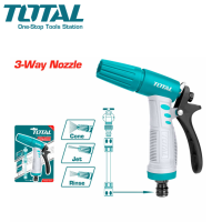 TOTAL ปืนฉีดน้ำ แบบปรับได้ 3 ระดับ ขนาด 12.7 mm รุ่น THWS010301 ( 3 ways Plastic Nozzle )