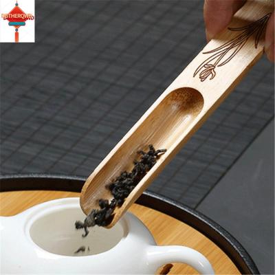 DGTHE ไม้ไผ่กาน้ำชาสร้างสรรค์แบบย้อนยุคอุปกรณ์เสริมที่ใช้ในครัวเรือนชาทำมือตักช้อนชาช้อนตักชาช้อนกาแฟ
