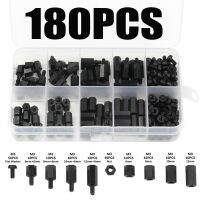 180Pcs M3 Mixed Female Male Hex Nylon Standoff Spacer Column For PCB Motherboard Fixed Plastic Spacing Screws Set