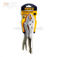 INGCO คีมล็อคปากตรง 10 นิ้ว (250มม.) รุ่น HSJP0110 Straight Jaw Locking Plier BT POWERTOOLS