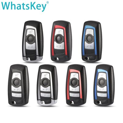 WhatsKey 3/4 Button replacement Remote Smart Car key shell For BMW CAS4 F 3 5 7 Series F10 F20 F30 F40 X5 E92 E90 Key Case Cover
