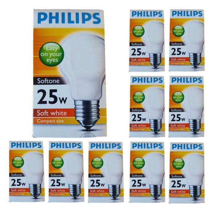PROMO Philips Standard Incandescent Light Bulb Warm White 25W 10pcs