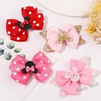 【Ready Stock】 ▽ C18 New 1pc 4.33 Cartoon Hairpins Kids Girls Mouse Bow Hairpins Fashion Boutique Cute Headwear Hair Accessories