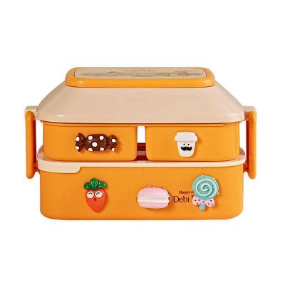 Portable Lunch Box for Girls School Kids Picnic Bento Box Microwave Food Box with Compartments Storage Containers