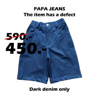 JAMANBKK / PAPA JEANS / มีตำหนิด้ายสีเดียวกันกับกางเกง / กางเกงขาสั้นคลุมเข่า