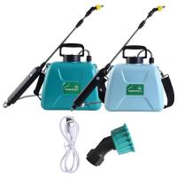 Shoulder Sprayer 5L Garden Sprayer For Lawn Lawn Moisturizing Sprayer With Telescopic Wand 2 Spray Nozzles And Adjustable