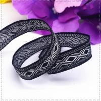 New 1cm  (1 meter/lot) lozenge Geometry grosgrain ribbon Woven Jacquard Ribbon DIY Clothing hats accessories decoration supplies