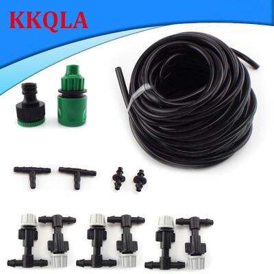 QKKQLA 5m Automatic Garden Watering System 4/7mm Tube Gardening Drip Irrigation Misting Cooling Water Hose Connector Spray