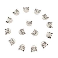 Tibetan Style Antique Silver Color Cat Head Beads For Jewelry Making Big Hole Star Heart Shape Metal Bead Diy Findings Handmade DIY accessories and ot