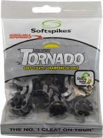 SOFTSPIKES Silver Tornado Fast Twist 3.0 Golf Spikes, 18 Count Black/Silver