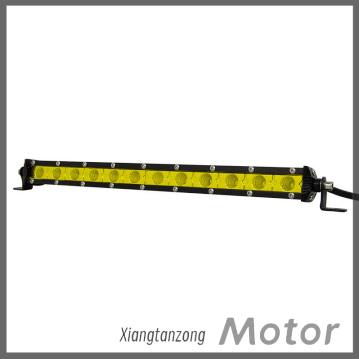 xiangtanzong-ไฟบาร์-led-ตัดหมอกหลากสี12นิ้ว60w-รถบรรทุก-suv-ไฟสาดแถวเดียวบางเฉียบ