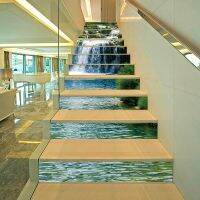 Artistic Natural Scenery Stair Sticker Removable Peel Stick Vinyl Staircase Sticker for Home Stair Floor Decals DIY Wallpaper