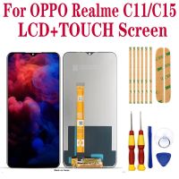 ต้นฉบับสำหรับ OPPO Realme สัมผัสทำให้เป็นดิจิทัลประกอบหน้าจอแสดงผล LCD RMX2185 C11สำหรับ OPPO Realme RMX2180 C15พร้อมกรอบ