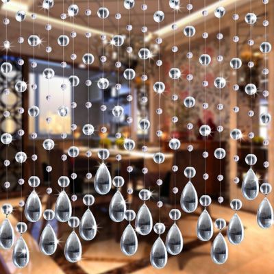 Home Decoration Luxury Water Drop Shape Crystal Bead Curtain