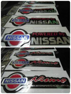 สติ๊กเกอร์ เทเรซิ่นนูนอย่างดี สำหรับติดรถ NISSAN ขนาด 4.5x12.5 ซม. nismo นิสสัน นิสโม้ sticker ติดรถ แต่งรถ สติกเกอร์ สติกเกอ
