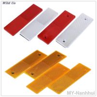 bklnlk❣  2 Red/White/Orange Truck Motorcycle Adhesive Rectangle Plastic Reflector Reflective Warning Plate Stickers Safety Sign